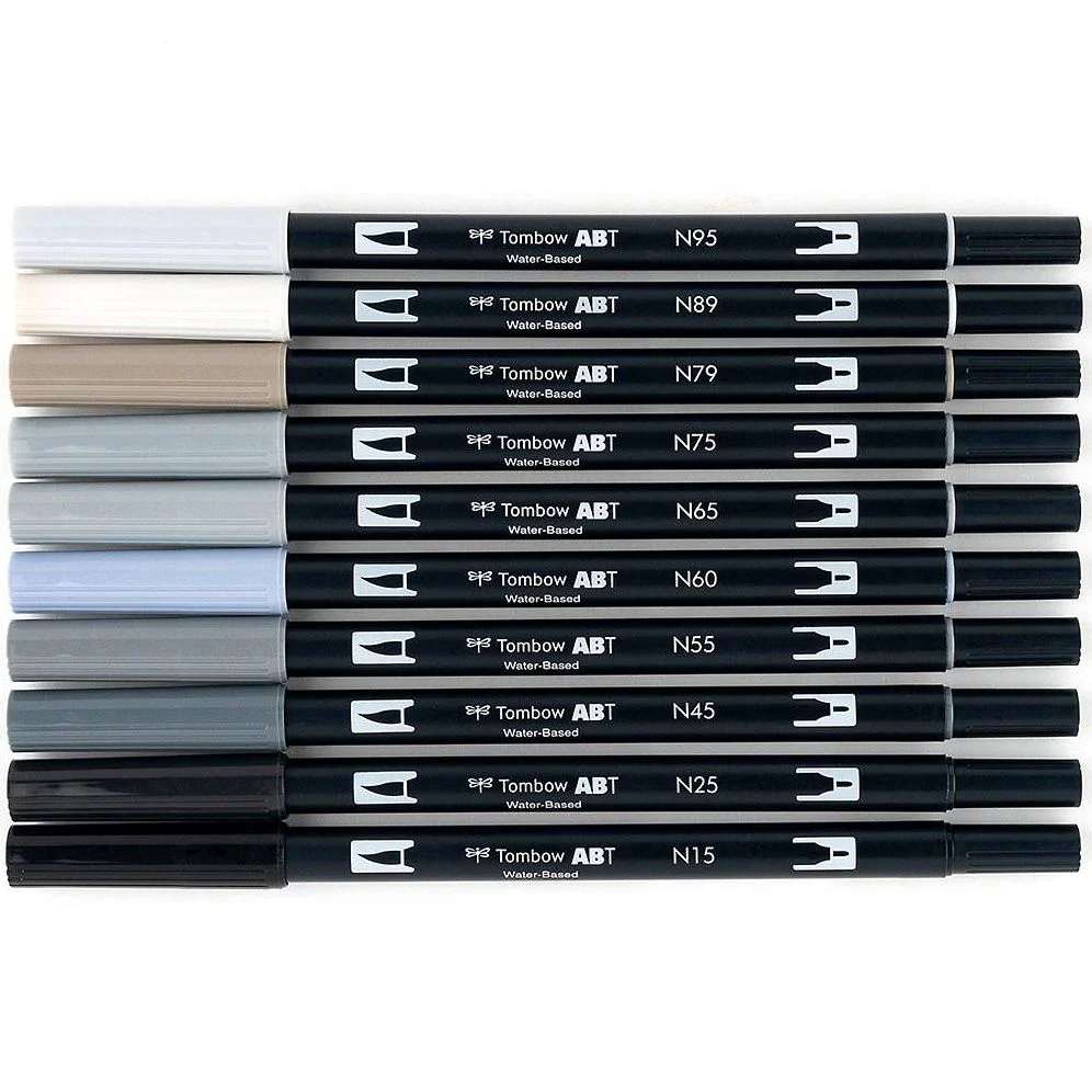 Grayscale Dual Brush Pens - Image 4