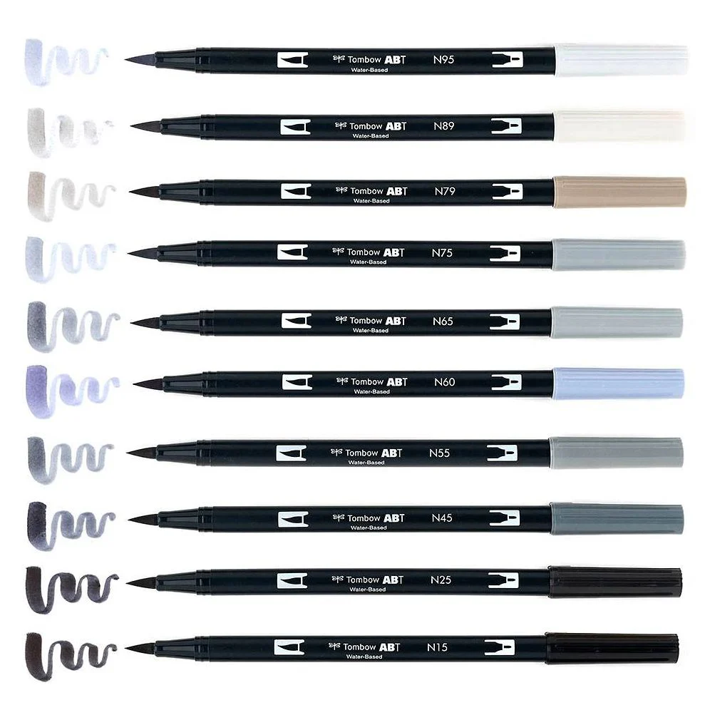 Grayscale Dual Brush Pens - Image 5